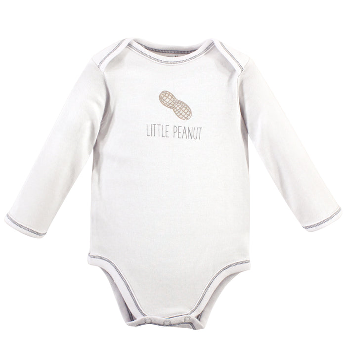 Touched by Nature Organic Cotton Long-Sleeve Bodysuits 5-pack, Marching Elephant