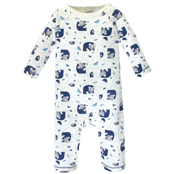 Touched by Nature Baby Boy Organic Cotton Coveralls 3 Pack, Woodland