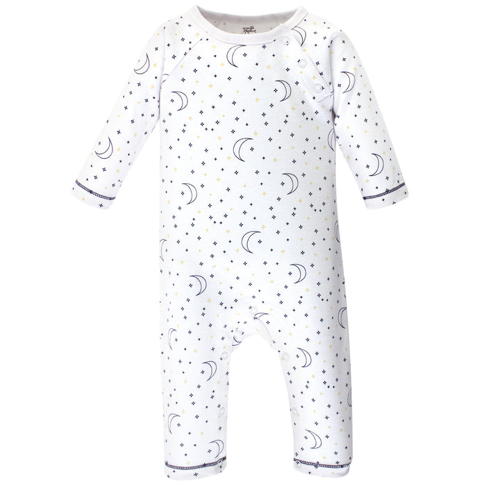 Touched by Nature Baby Boy Organic Cotton Coveralls 3 Pack, Constellation