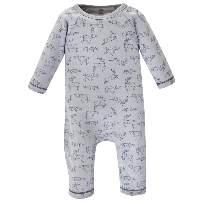 Touched by Nature Baby Boy Organic Cotton Coveralls 3 Pack, Constellation