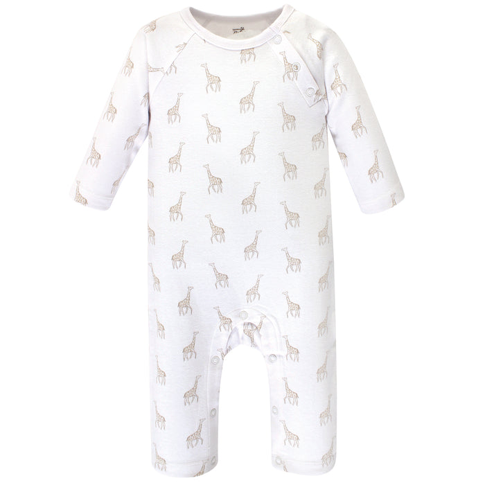 Touched by Nature Baby Organic Cotton Coveralls 3 Pack, Little Giraffe