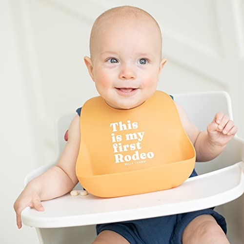 Bella Tunno Wonder Bib - Adjustable Silicone Baby Bibs for Girls & Boys, First Rodeo