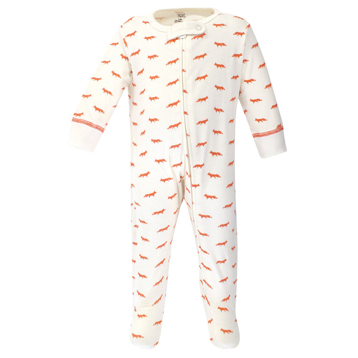 Touched by Nature Baby Organic Cotton Zipper Sleep and Play 3 Pack, Cactus