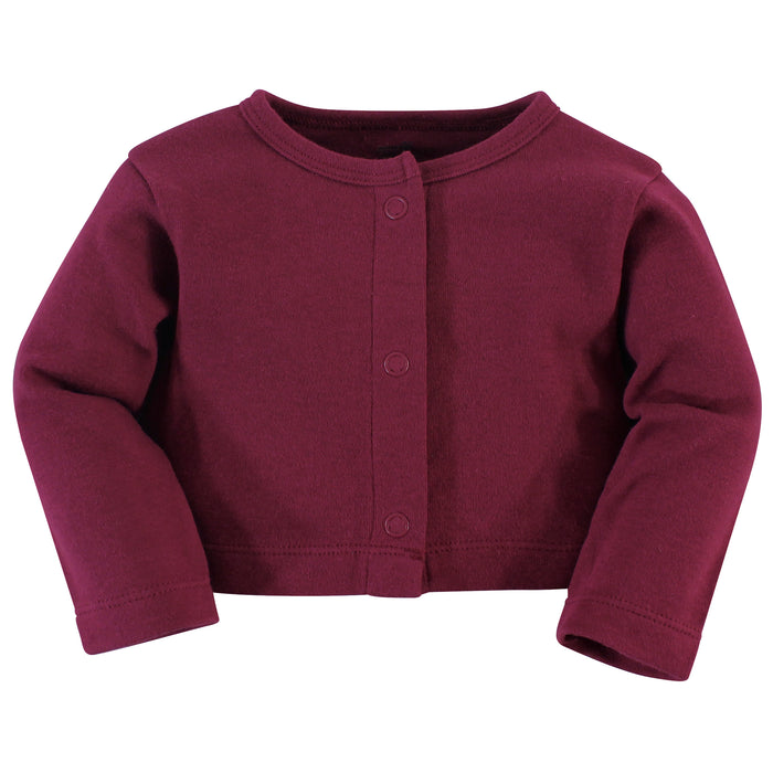 Touched by Nature Organic Cotton Dress and Cardigan 2 Piece Set, Berry Branch