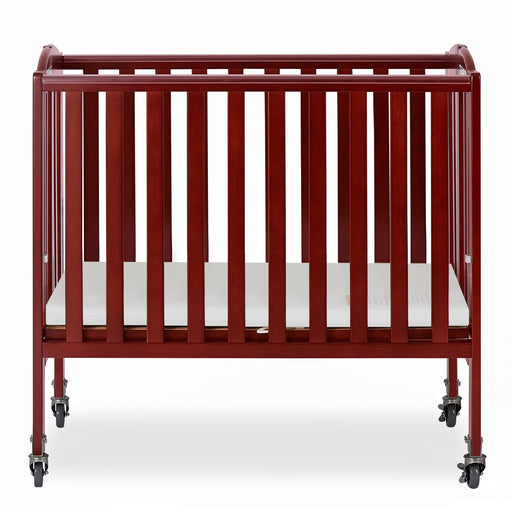 Dream On Me 2 in 1 Folding Birch Portable Crib in Cherry