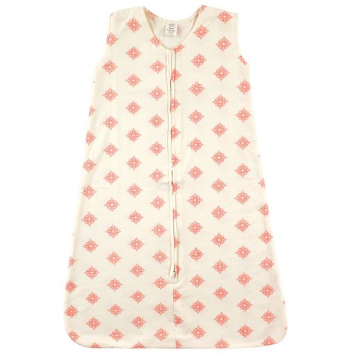 Touched by Nature Baby Girl Organic Cotton Sleeveless Wearable Sleeping Bag, Sack, Blanket, Dainty Rosette