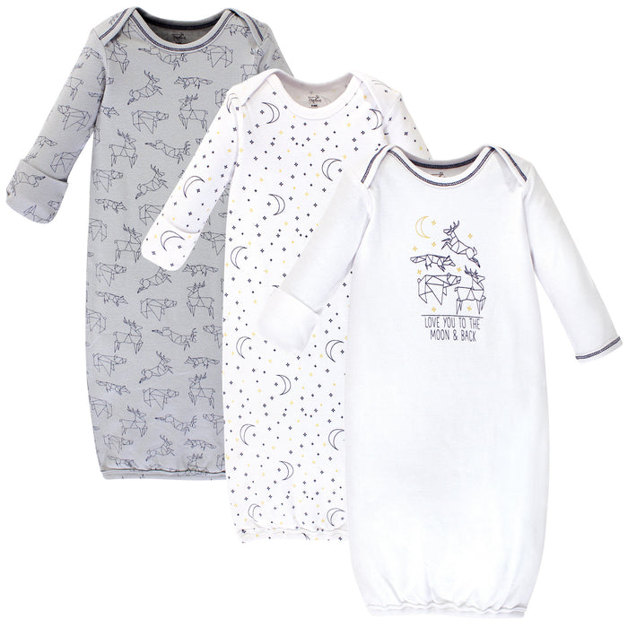 Touched by Nature Baby Organic Cotton Gowns, Constellation, Preemie/Newborn