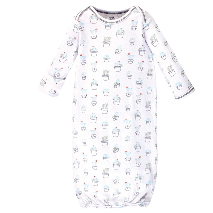 Touched by Nature Organic Cotton Gowns, Cactus, Preemie-Newborn