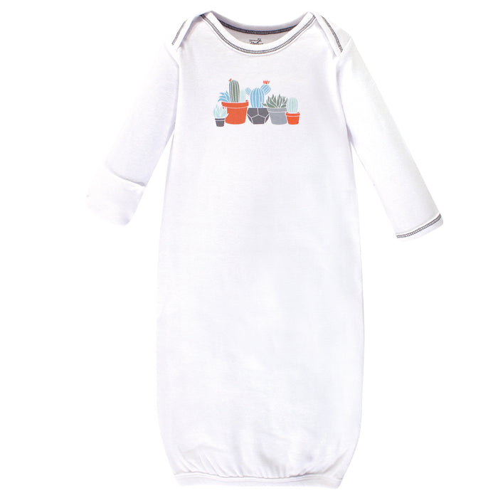 Touched by Nature Organic Cotton Gowns, Cactus, Preemie-Newborn