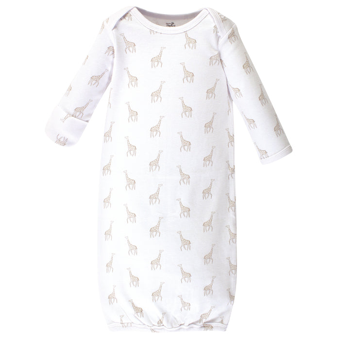 Touched by Nature Baby Organic Cotton Gowns, Little Giraffe, Preemie/Newborn