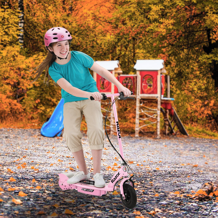 Razor E125 Kids Ride On 24V Motorized Battery Powered Electric Scooter Toy, Pink