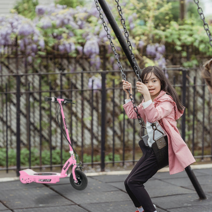 Razor E125 Kids Ride On 24V Motorized Battery Powered Electric Scooter Toy, Pink