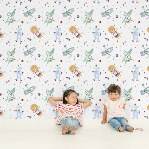 TeepeeJoy Animals Theme Nursery Wallpaper - Whimsical Party