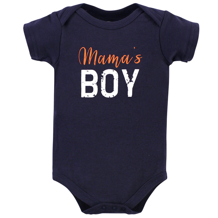 Little Treasure Boy Cotton Short Sleeve Bodysuit, Pant and Shoe Set, Mamas Boy