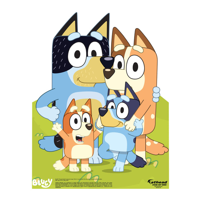 Fathead Bluey: Family Group Mini Cardstock Cutout - Officially Licensed BBC Stand Out