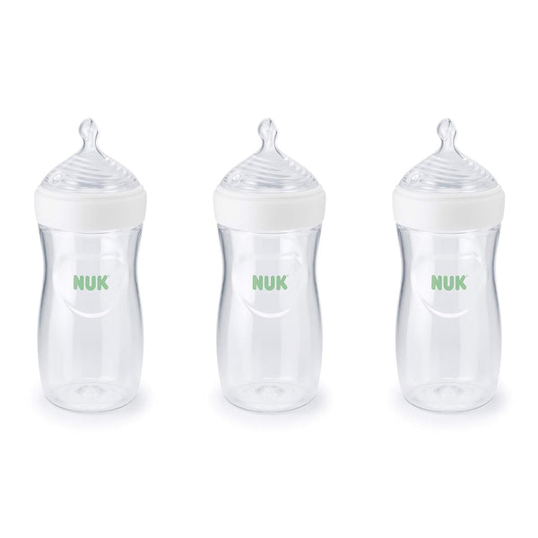 NUK Simply Natural Baby Bottle with SafeTemp 9 oz  3 Pack