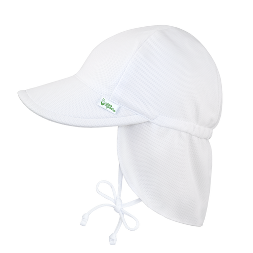 Green Sprouts Breathable Flap Sun Protection Hat White