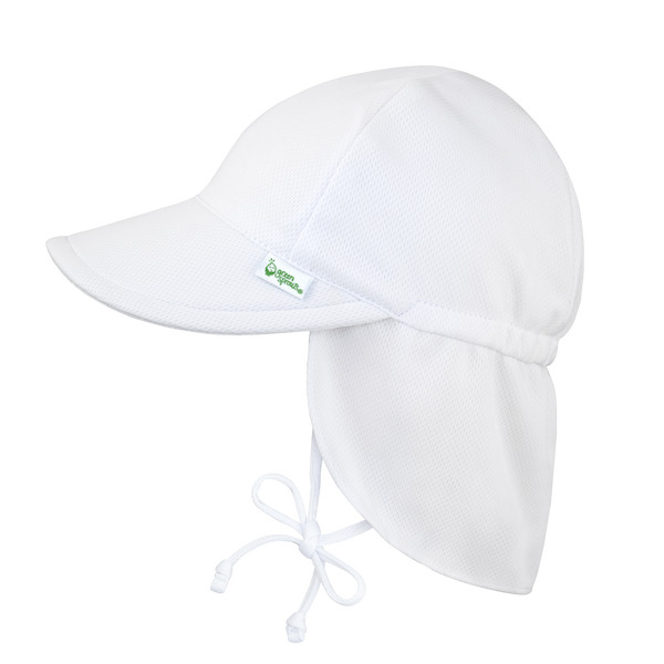 Green Sprouts Breathable Flap Sun Protection Hat White