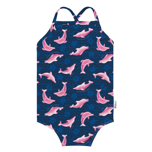 Green Sprouts Easy Change Eco Swim Swimsuit Navy River Dolphin