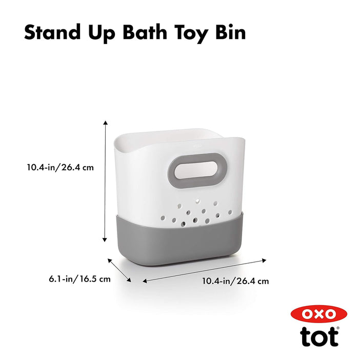 OXO Tot Stand Up Bath Toy Storage – Gray