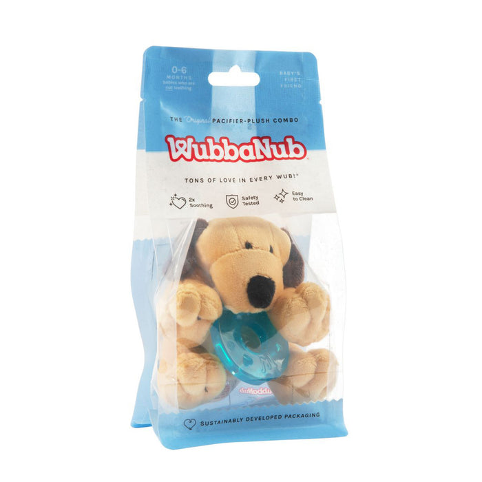 WubbaNub Plush Toy Pacifier-Brown Puppy