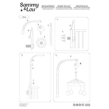 Sammy & Lou Cottontail Cloud Musical Crib Baby Mobile