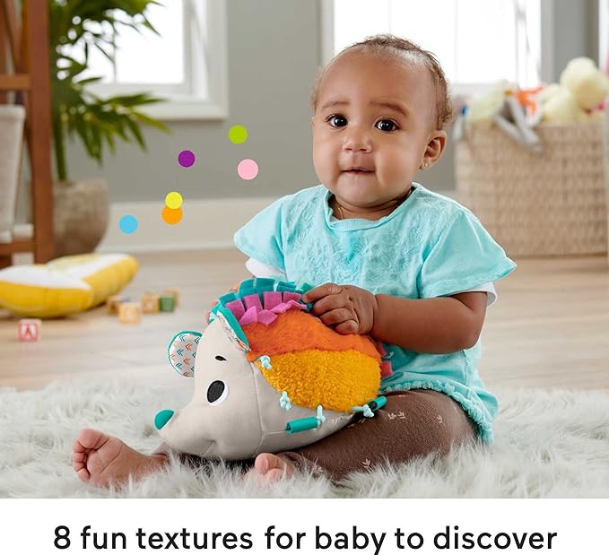 Fisher-Price Newborn Plush Toy with Sounds and Sensory Details for Babies