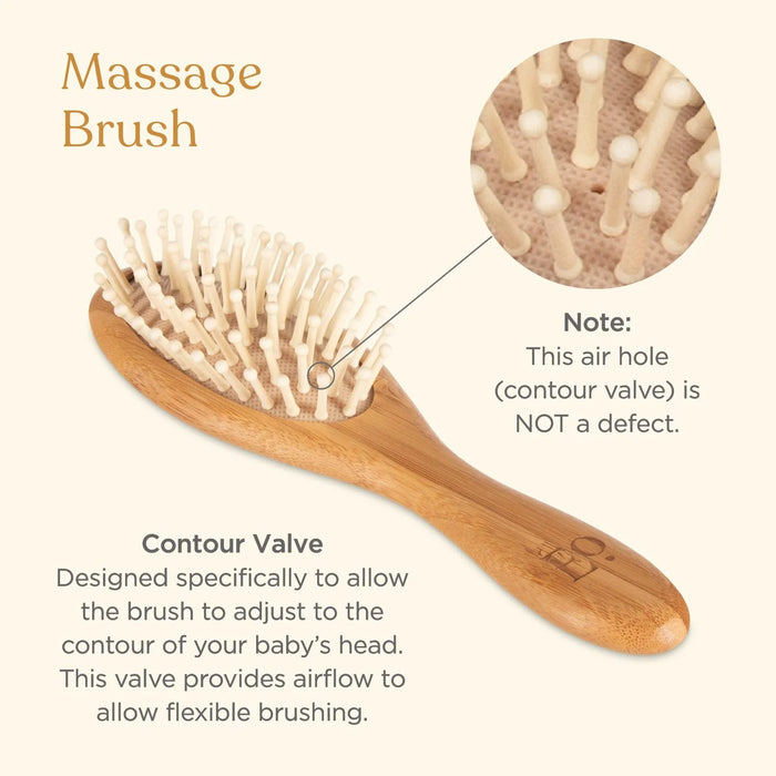 EllaOla 3-Piece Bamboo Brush & Comb Set