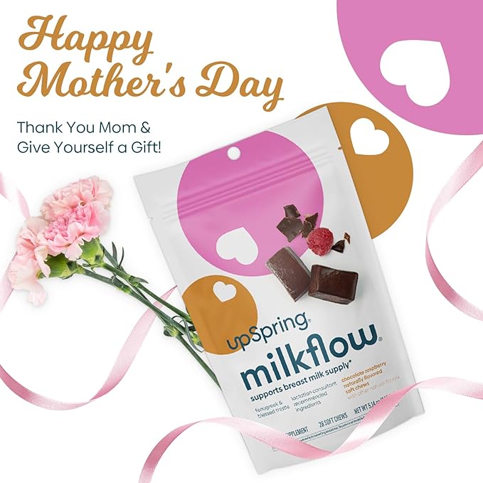 Upspring  Milkflow Softchews, Fenugreek, Choc Raspberry 28 CT