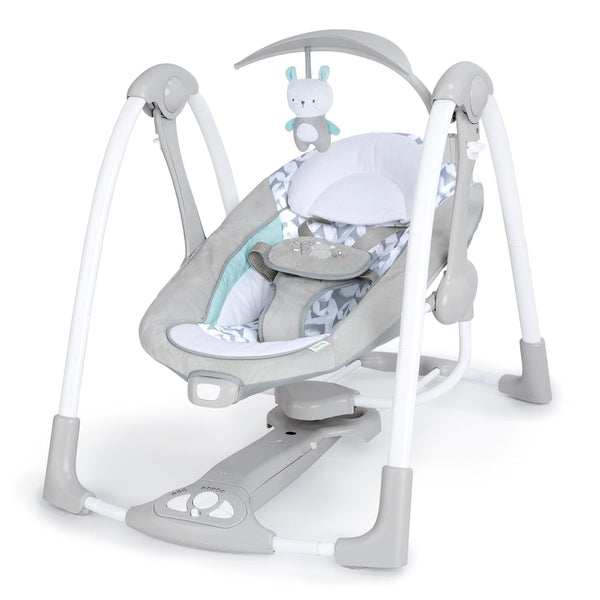 Ingenuity ConvertMe 2-in-1 Compact Portable Automatic Baby Swing Raylan