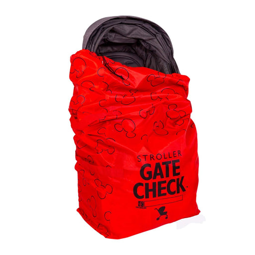 Disney Baby by J.L. Childress Gate Check Travel Bag for Standard & Double Strollers, Mickey Red