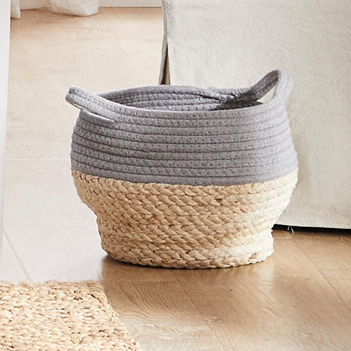 Levtex Baby Mozambique Round Rope and Straw Basket