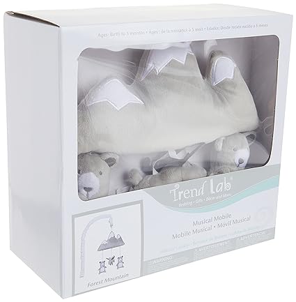 Trend Lab Forest Mountain Musical Crib Baby Mobile