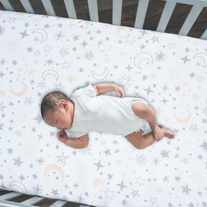 Lambs & Ivy Goodnight Moon 3-Piece Celestial Nursery Baby Crib Bedding Set
