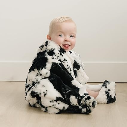 Trend Lab Cow Plush Baby Blanket