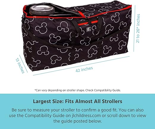 Disney Baby by J.L. Childress Single & Double Stroller Travel Bag Mickey Black