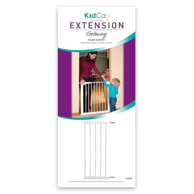 KidCo 12.5" Extension Kit for Pressure Mount Gates(G1000 WHITE, G1001 BLACK)