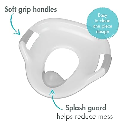 The First Years Soft Grip Potty Training Toilet Seat, Gray