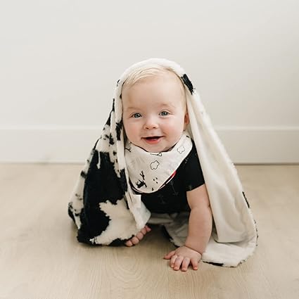 Trend Lab Cow Plush Baby Blanket