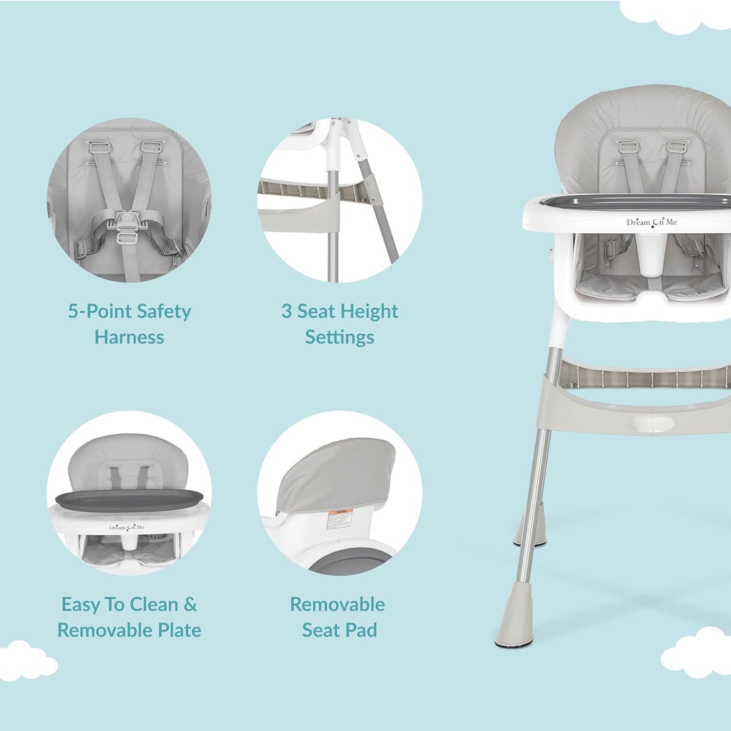 Dream On Me Portable 2-In-1 Table Talk High Chair — buybuy BABY