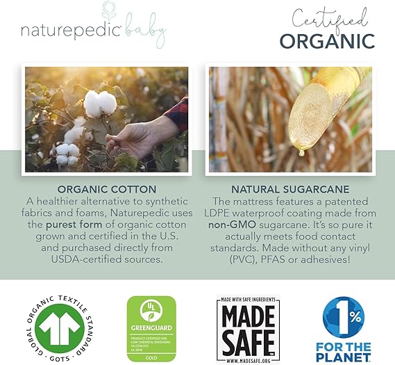 Naturepedic Organic Breathable 2 Stage Crib Mattress