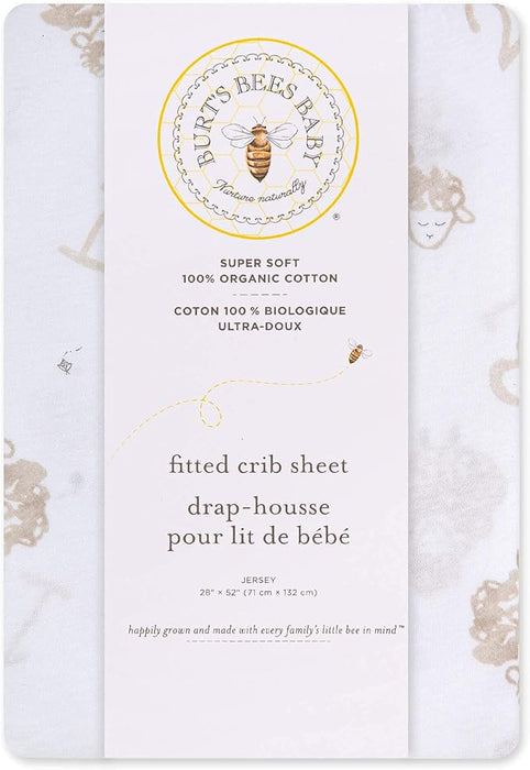 Burt's Bees Baby Counting Sheep Fitted Crib Sheet - Cloud - One Size
