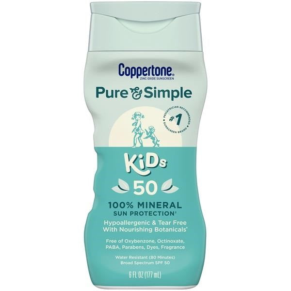 Coppertone Pure & Simple Kids Spf 50 Lotion, 6Oz.