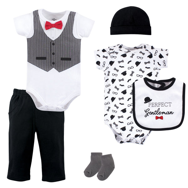 Little Treasure Baby Boy Layette 6-Piece Set, Gentleman