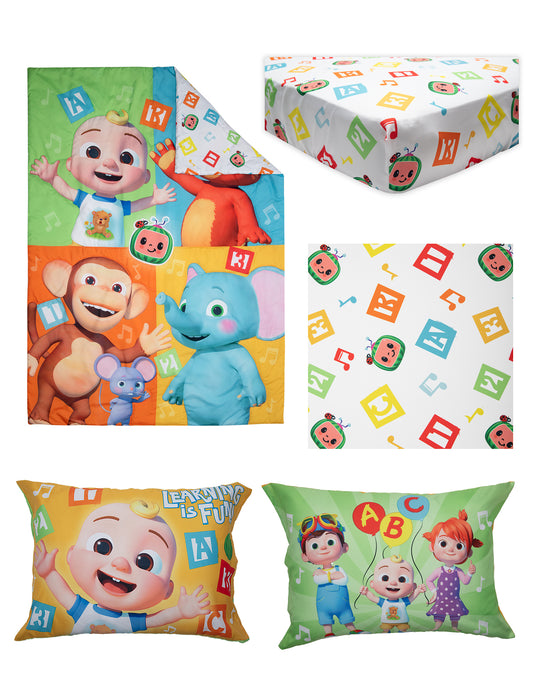 CoComelon Learning is Fun Toddler Bedding Set