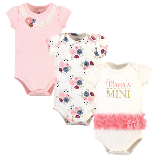 Little Treasure Baby Girl Cotton Bodysuits 3-Pack, Mamas Mini