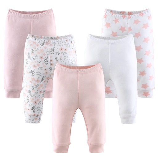 The Peanutshell Pants in Girl/Light Coral/Floral/Stars