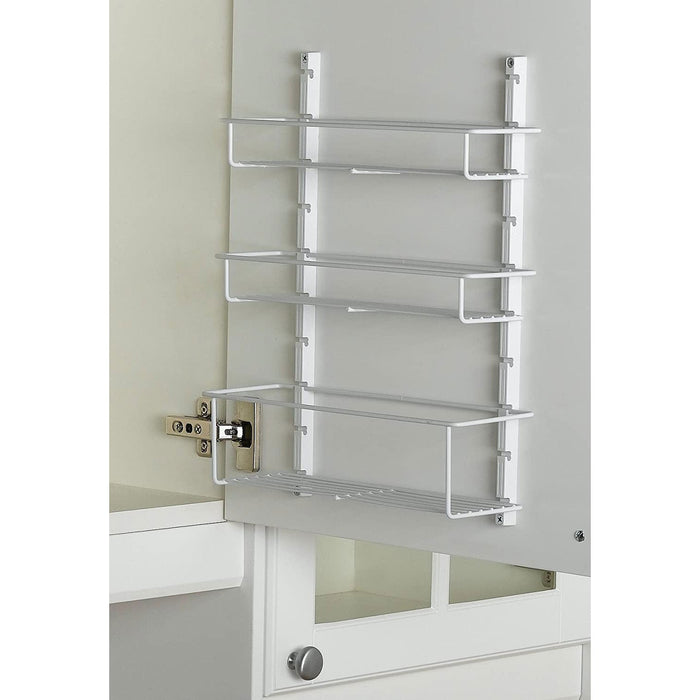 ClosetMaid Adjustable 3 Shelf Spice Rack for Cabinet/Wall Mount, White (2 Pack)