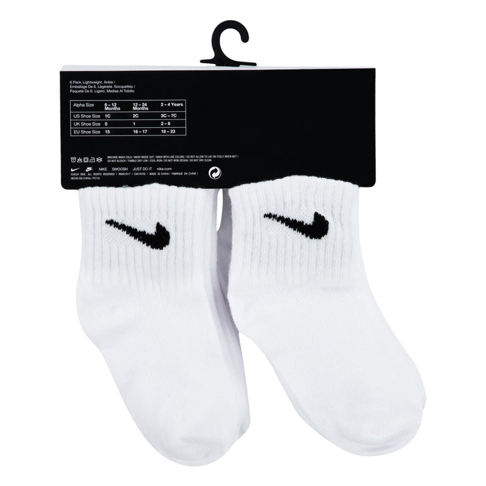 Nike Swoosh 6 Pack Ankle Sock White