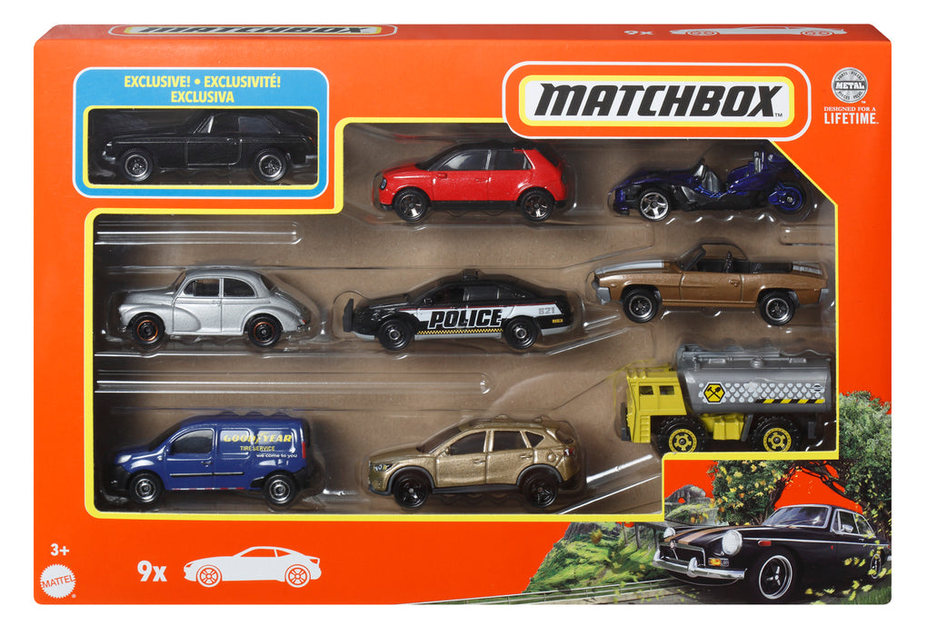 Matchbox 9-Car Gift Pack Collection (Color or style may vary)